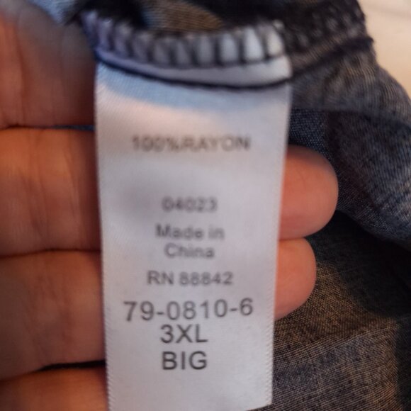 KS‎ Island Mens Blue Hawaiian Button-Up Shirt 3XL Pineapple Short Sleeve Top - Picture 8 of 10